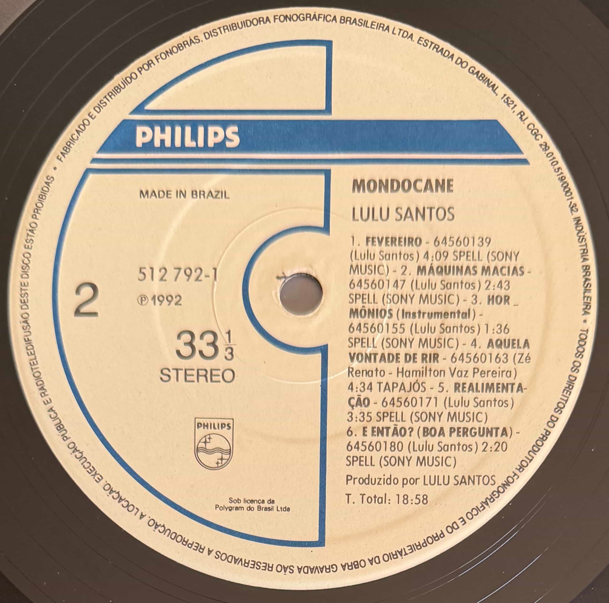 Lulu Santos - Mondo Cane encarte