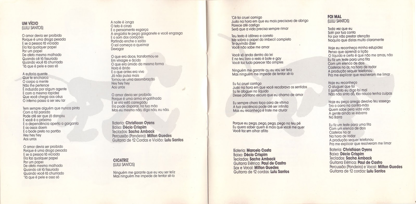 Lulu Santos - Mondo Cane encarte