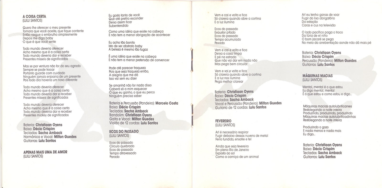 Lulu Santos - Mondo Cane encarte