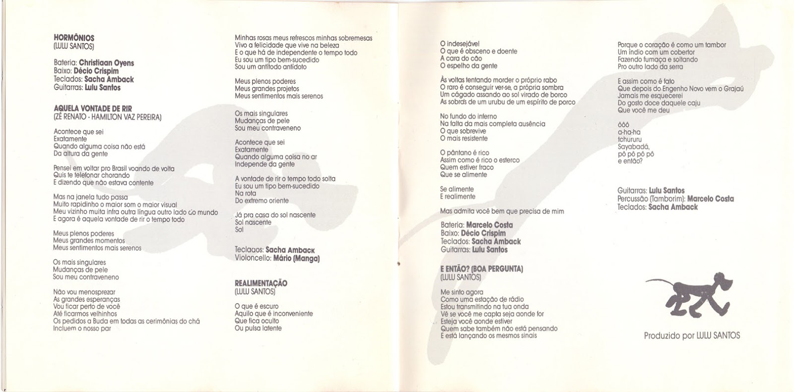 Lulu Santos - Mondo Cane encarte