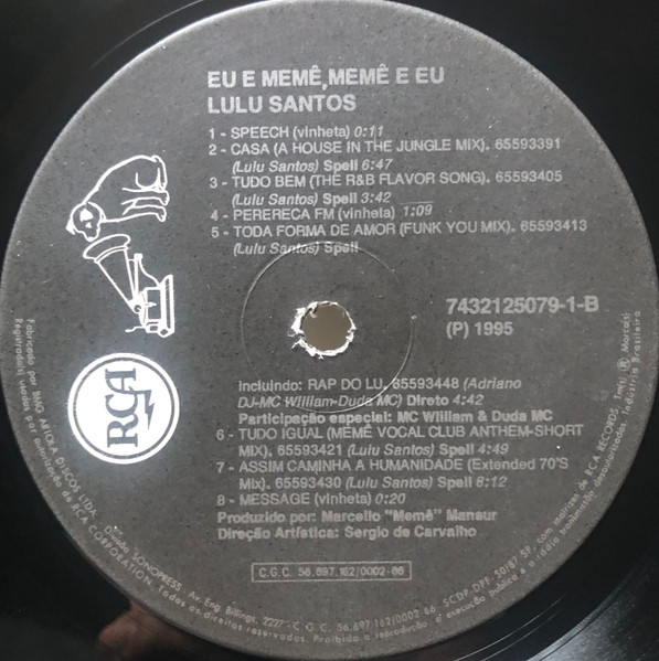 Lulu Santos - Eu E Memê, Memê E Eu encarte