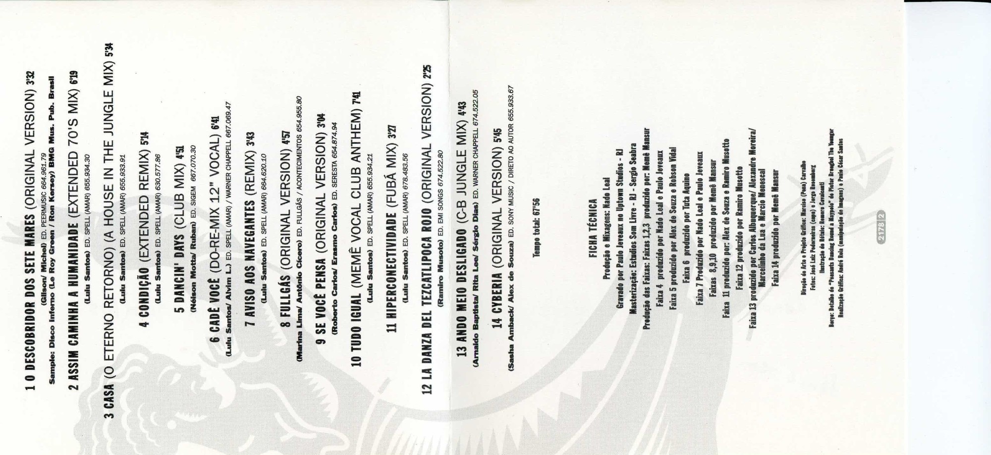 Lulu Santos - Dance Bem, Dance Mal, Dance Sem Parar encarte