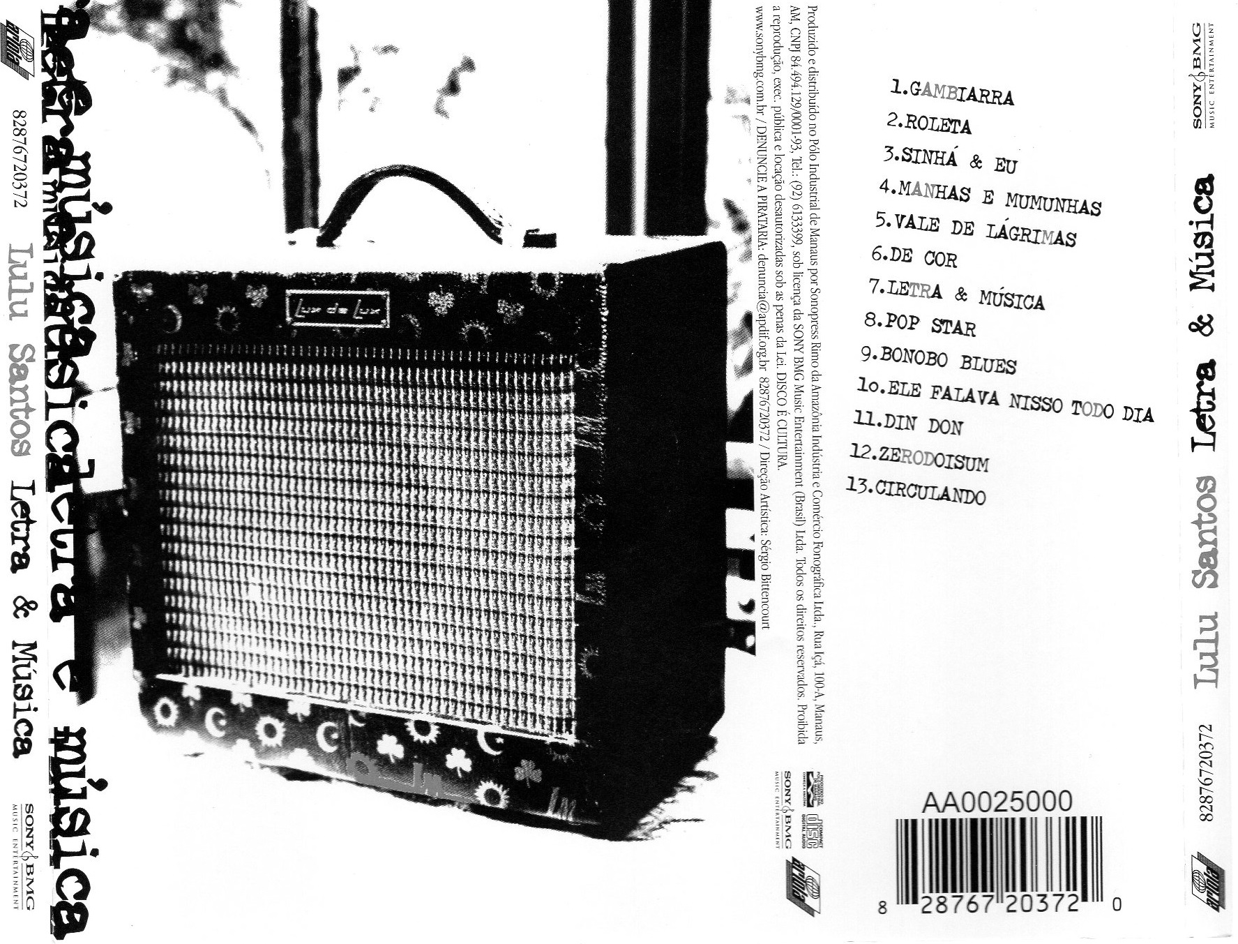Lulu Santos - Letra & Música encarte