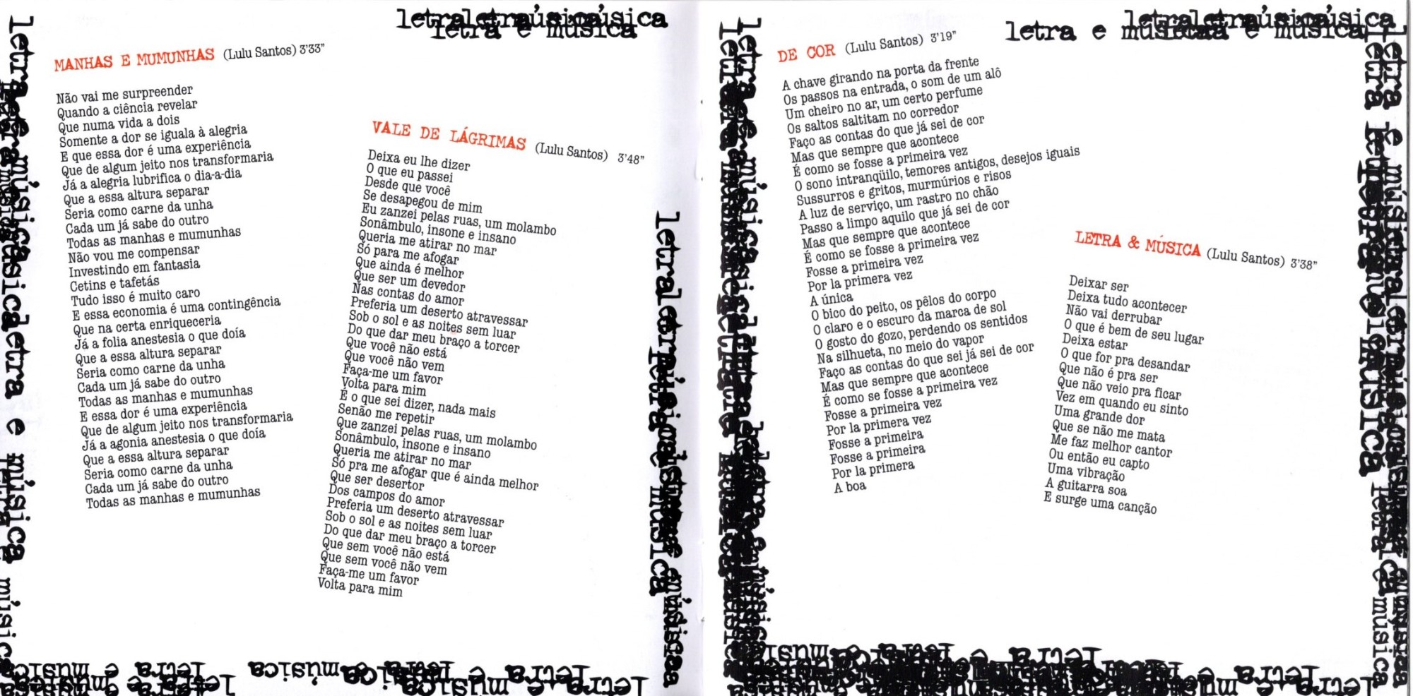 Lulu Santos - Letra & Música encarte