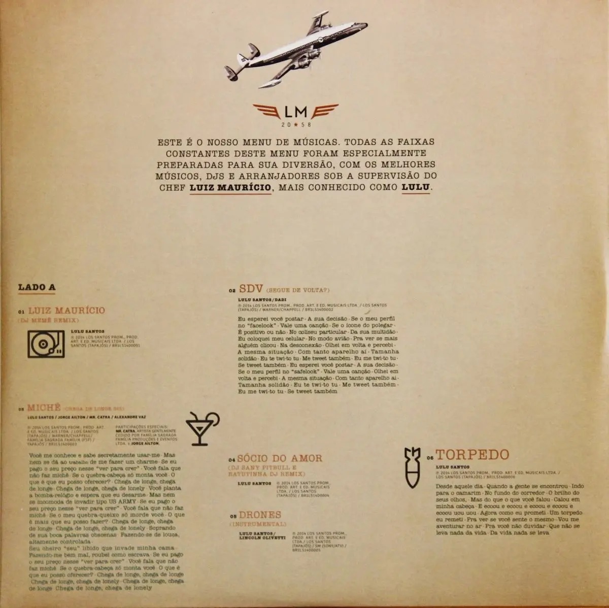 Lulu Santos - Luiz Maurício! encarte