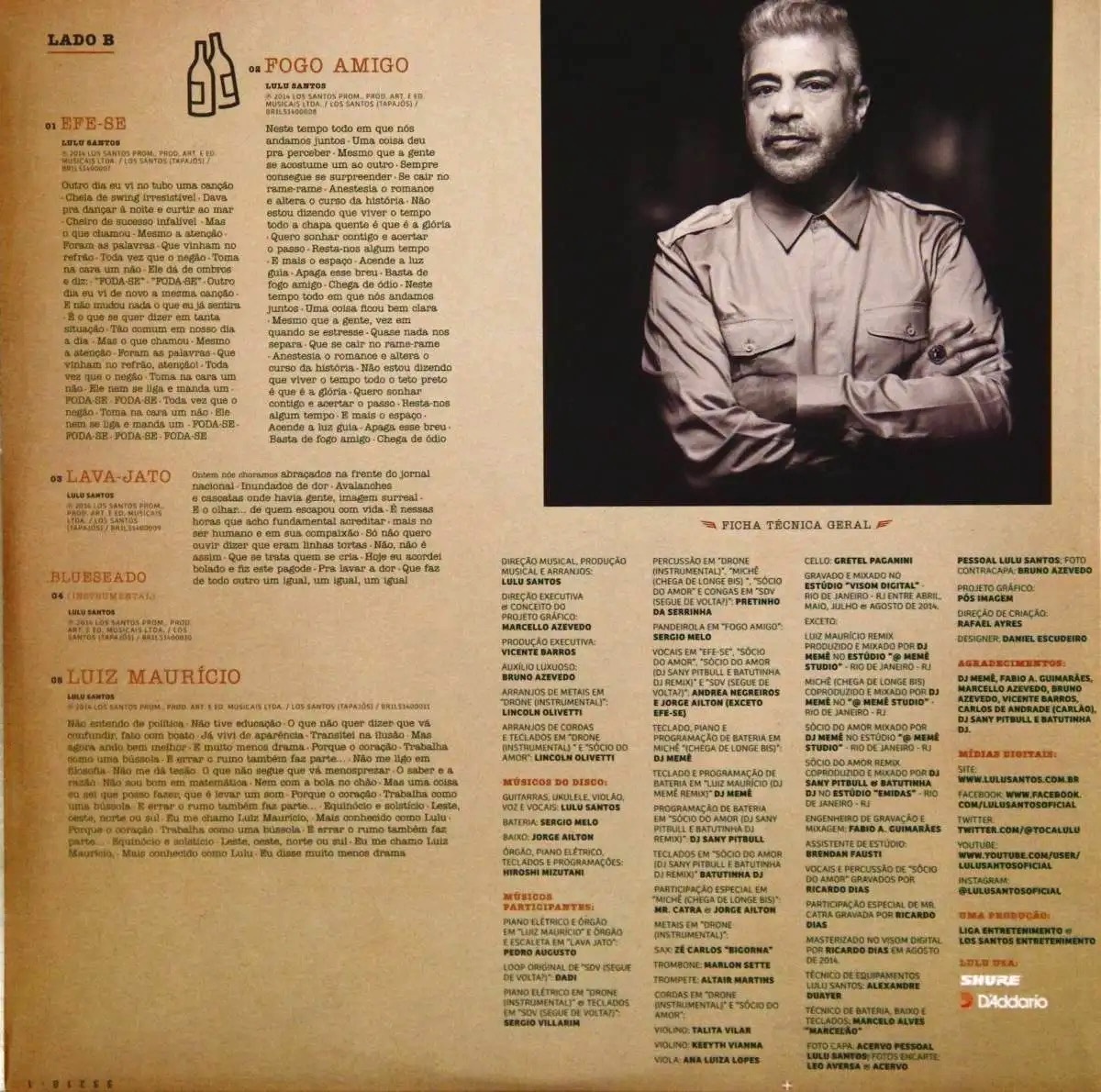Lulu Santos - Luiz Maurício! encarte
