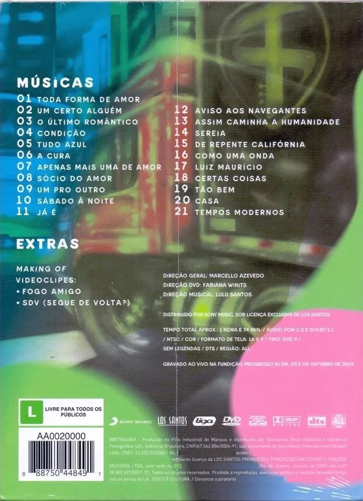 Lulu Santos - Toca + Lulu Ao Vivo encarte