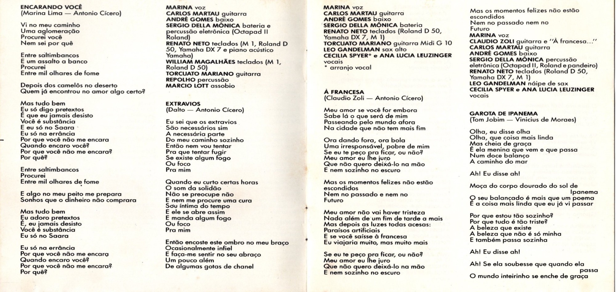Marina Lima - Próxima Parada encarte