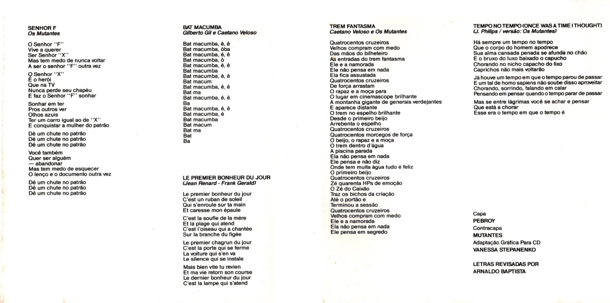 Os Mutantes - Os Mutantes encarte