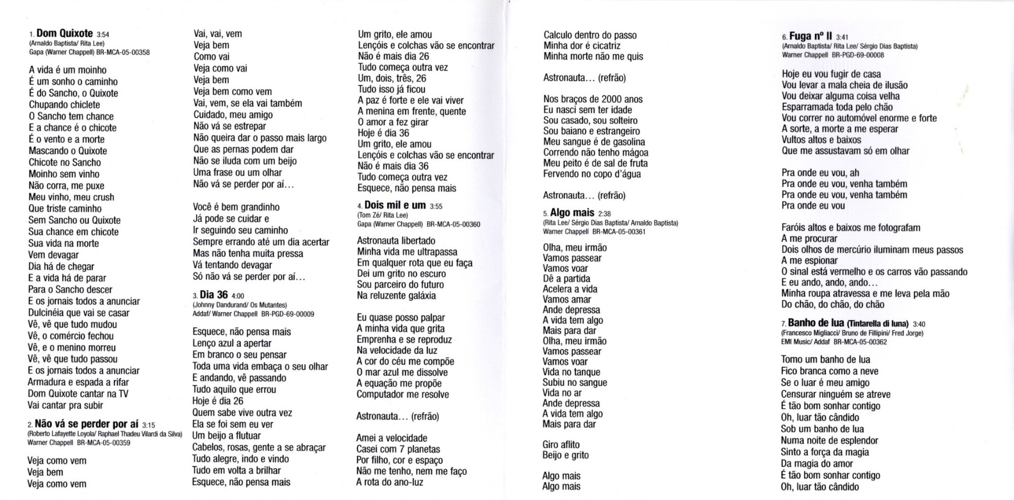 Os Mutantes - Mutantes encarte