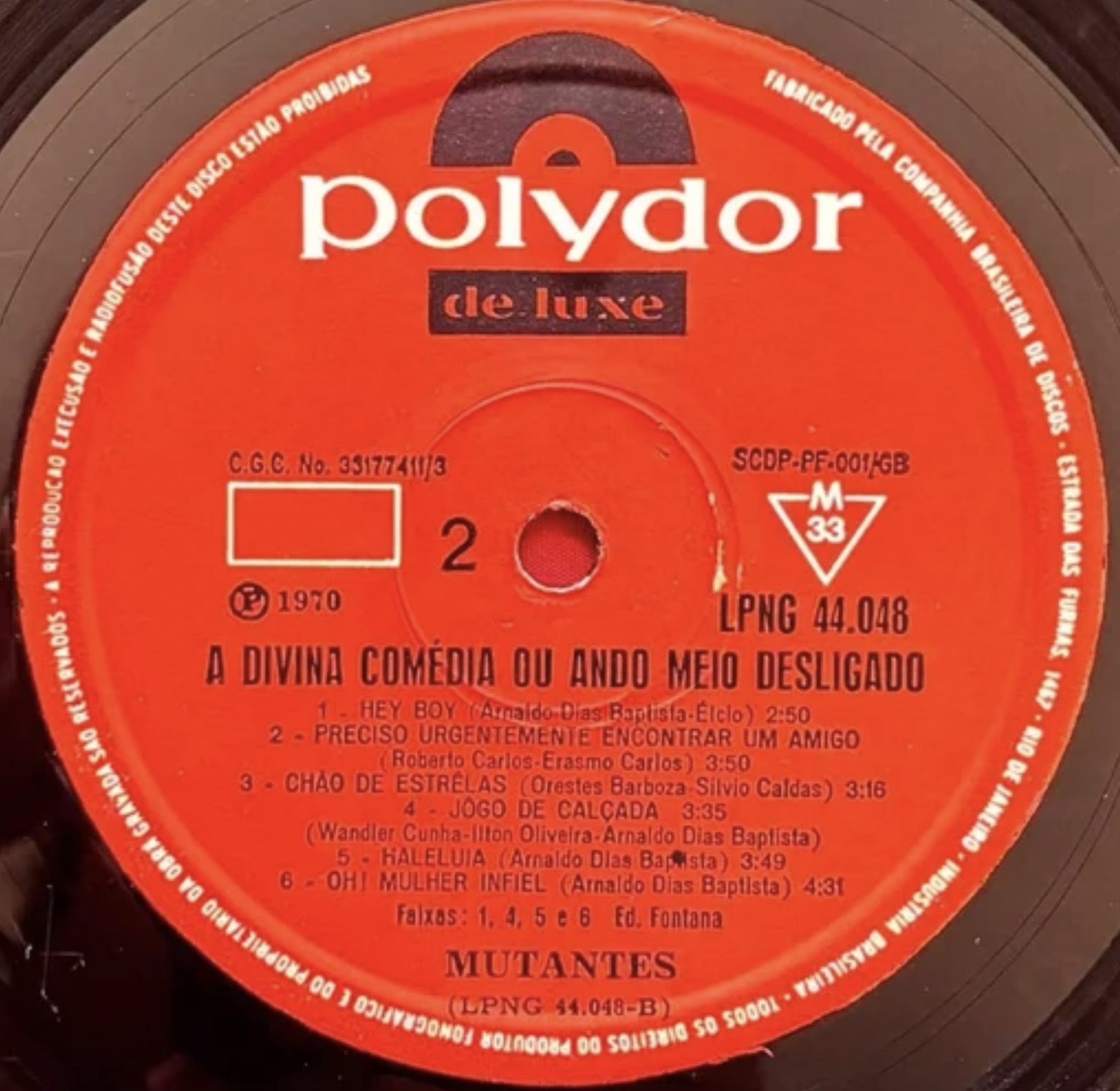 Os Mutantes - A Divina Comédia Ou Ando Meio Desligado encarte