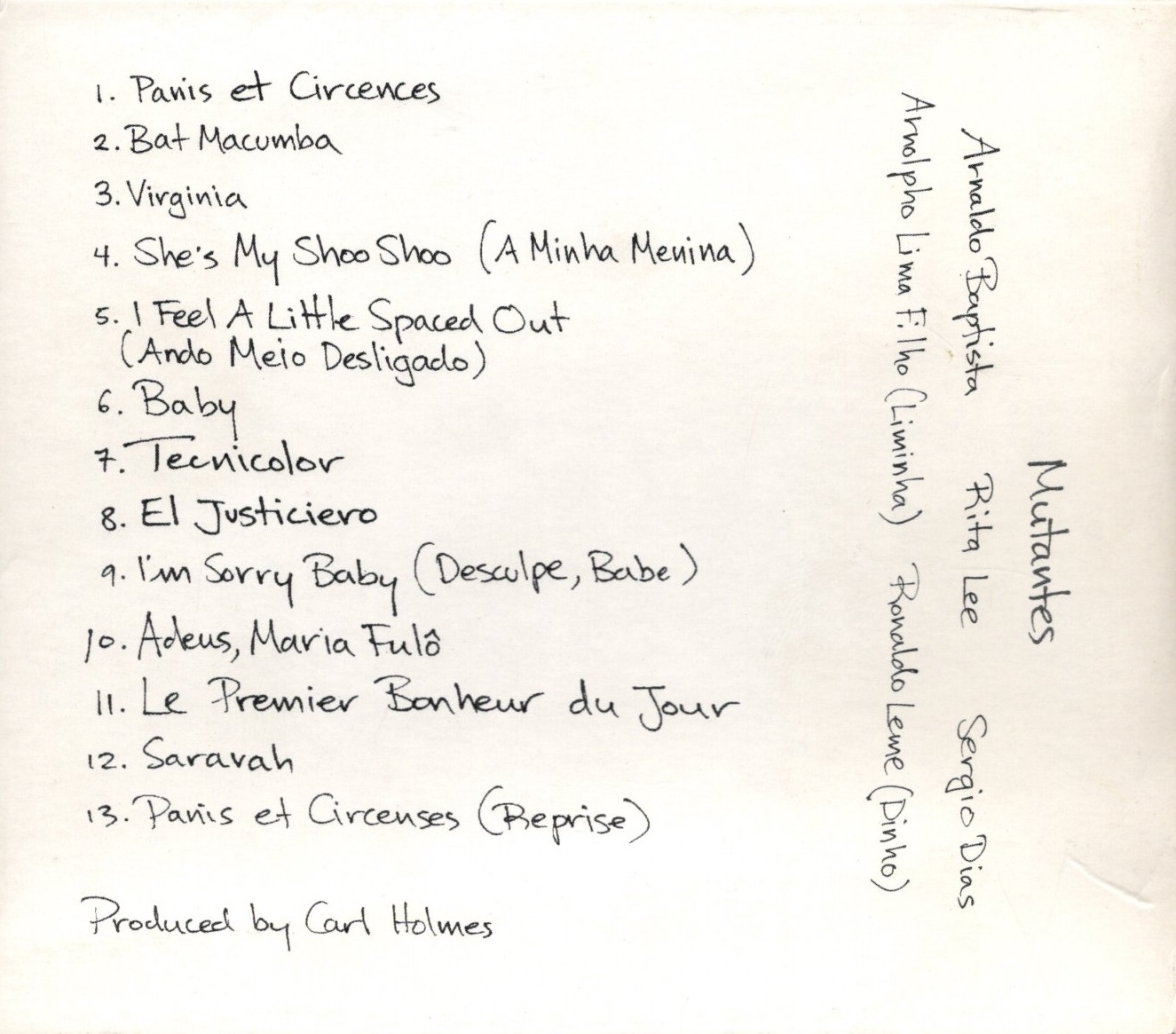 Os Mutantes - Tecnicolor encarte