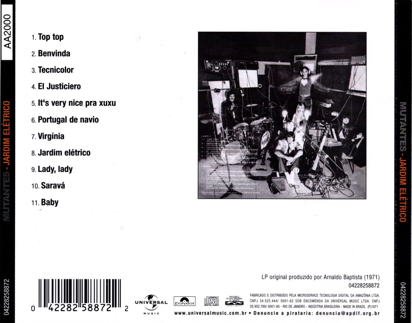 Os Mutantes - Jardim Elétrico encarte