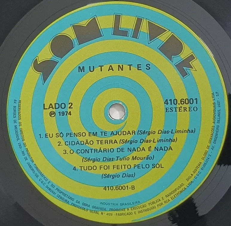 Os Mutantes - Tudo Foi Feito Pelo Sol encarte