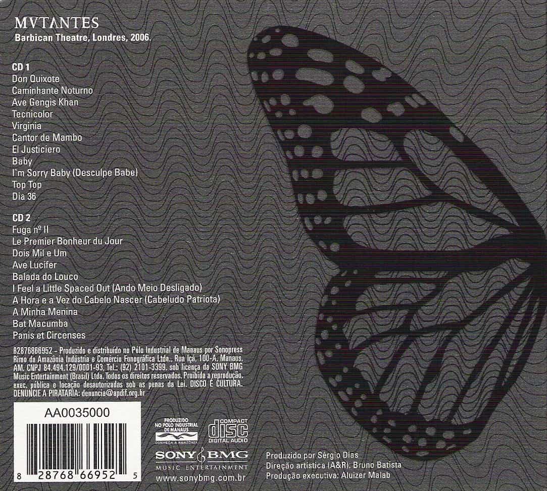 Os Mutantes - Mutantes Ao Vivo - Barbican Theatre, Londres, 2006 encarte