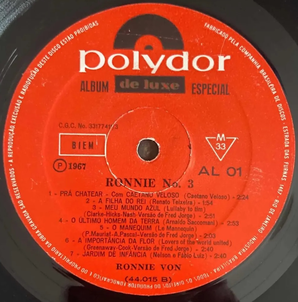 Ronnie Von - Ronnie Von Nº 3 encarte