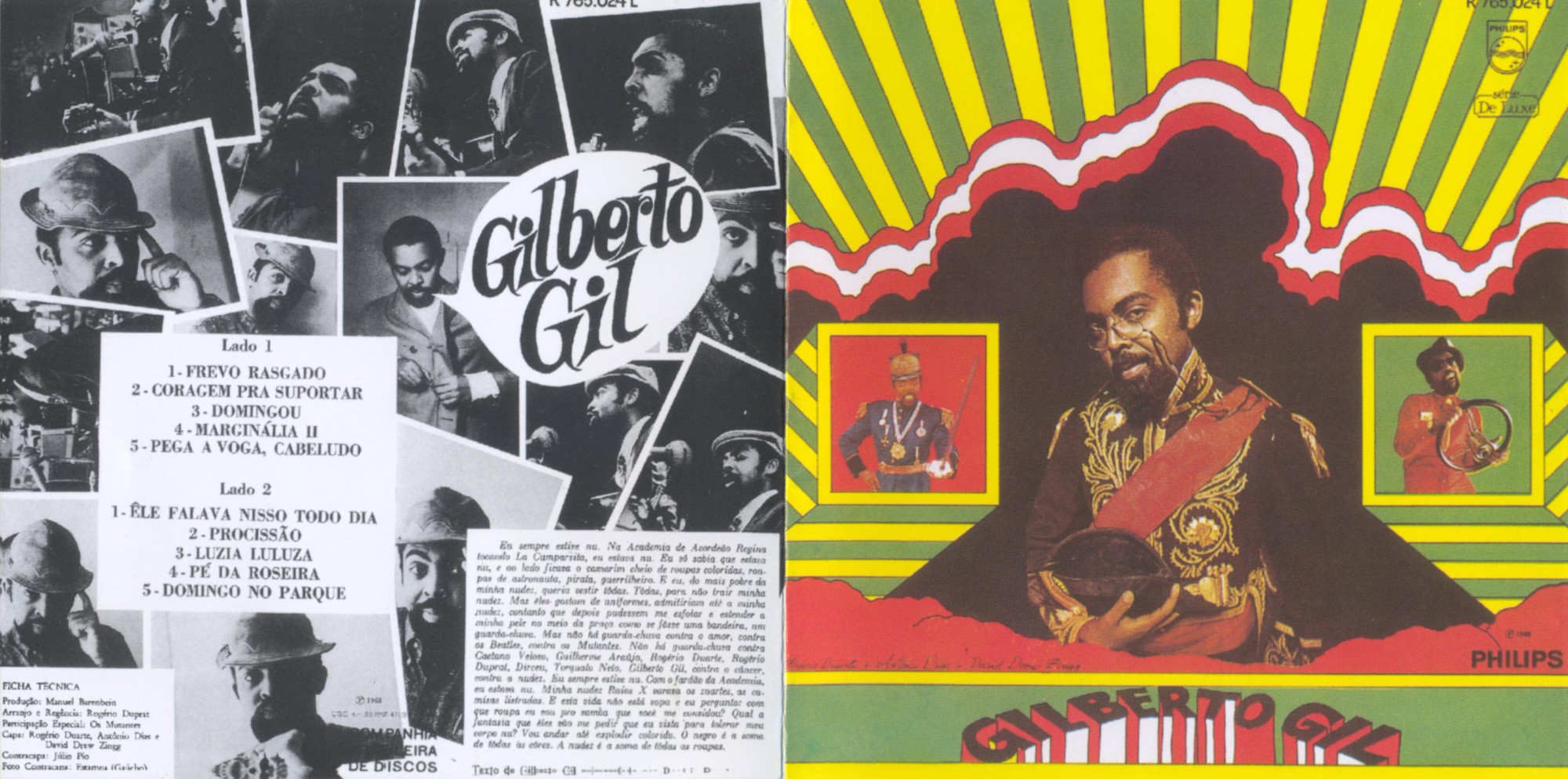 Gilberto Gil - Gilberto Gil (1968) encarte