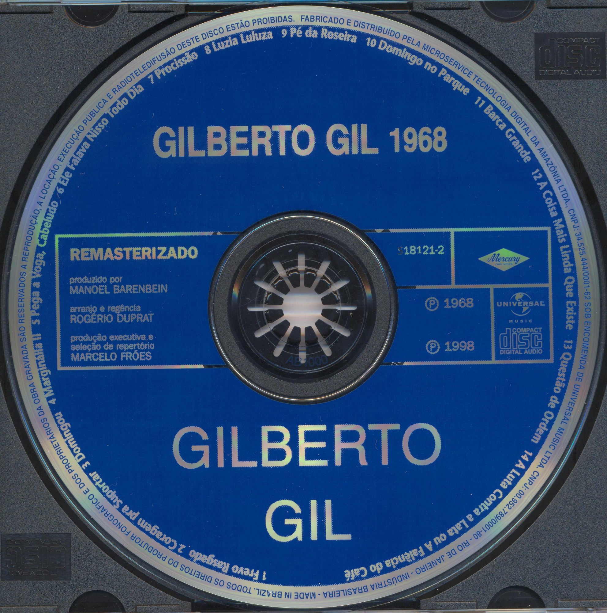 Gilberto Gil - Gilberto Gil (1968) encarte
