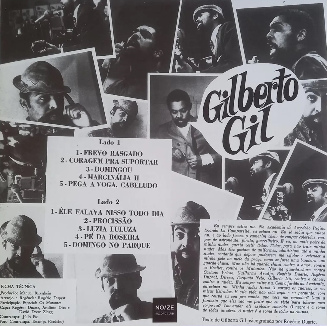 Gilberto Gil - Gilberto Gil (1968) encarte