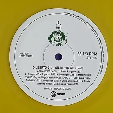 Gilberto Gil - Gilberto Gil (1968) encarte
