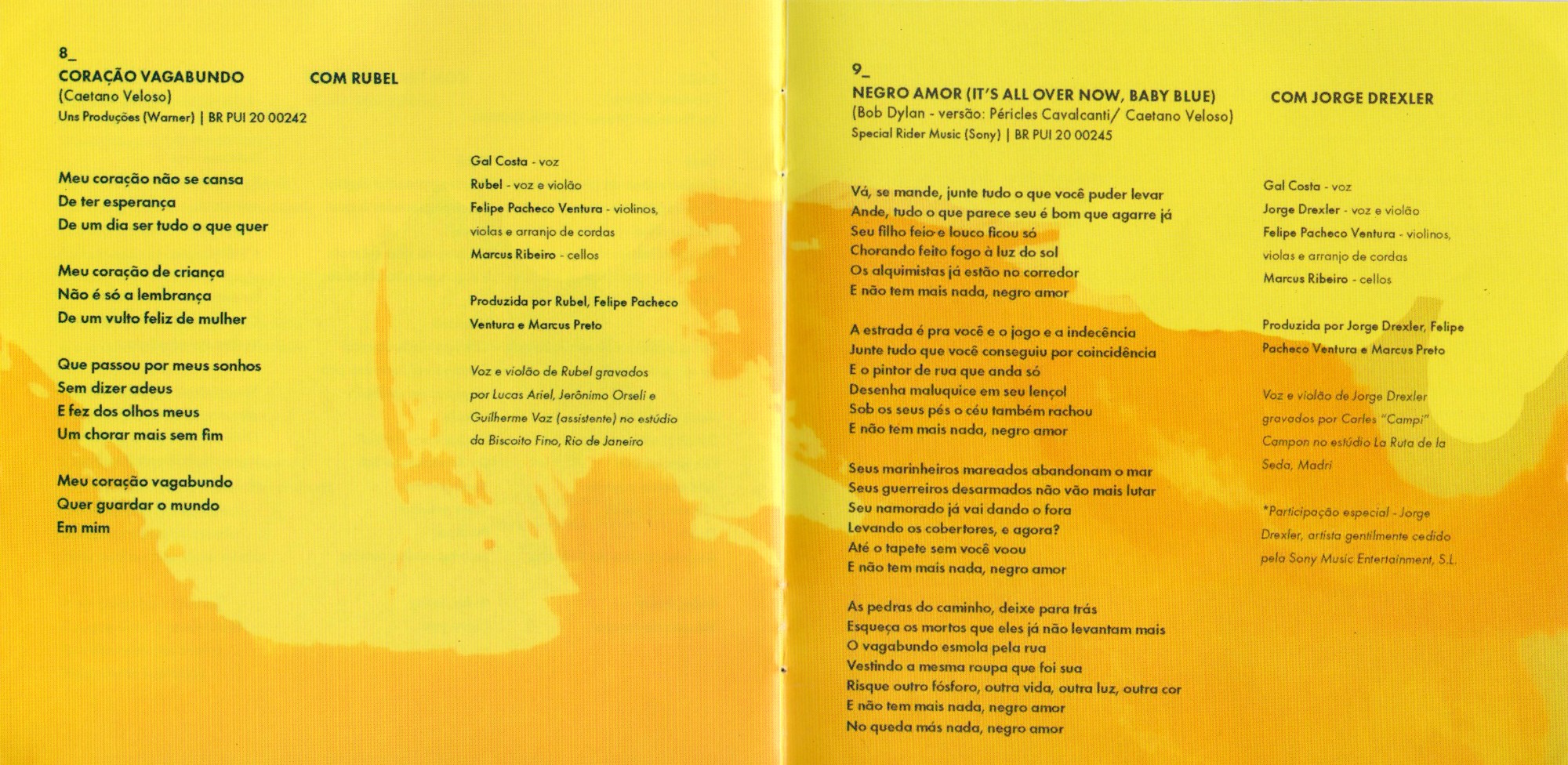 Gal Costa - Nenhuma Dor encarte