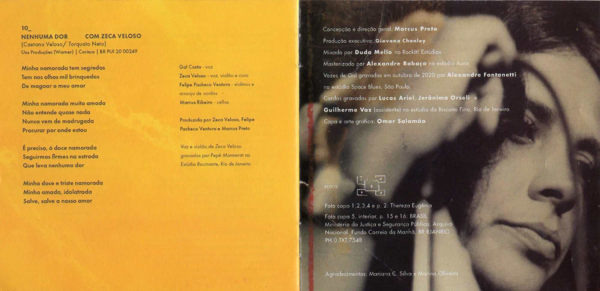 Gal Costa - Nenhuma Dor encarte
