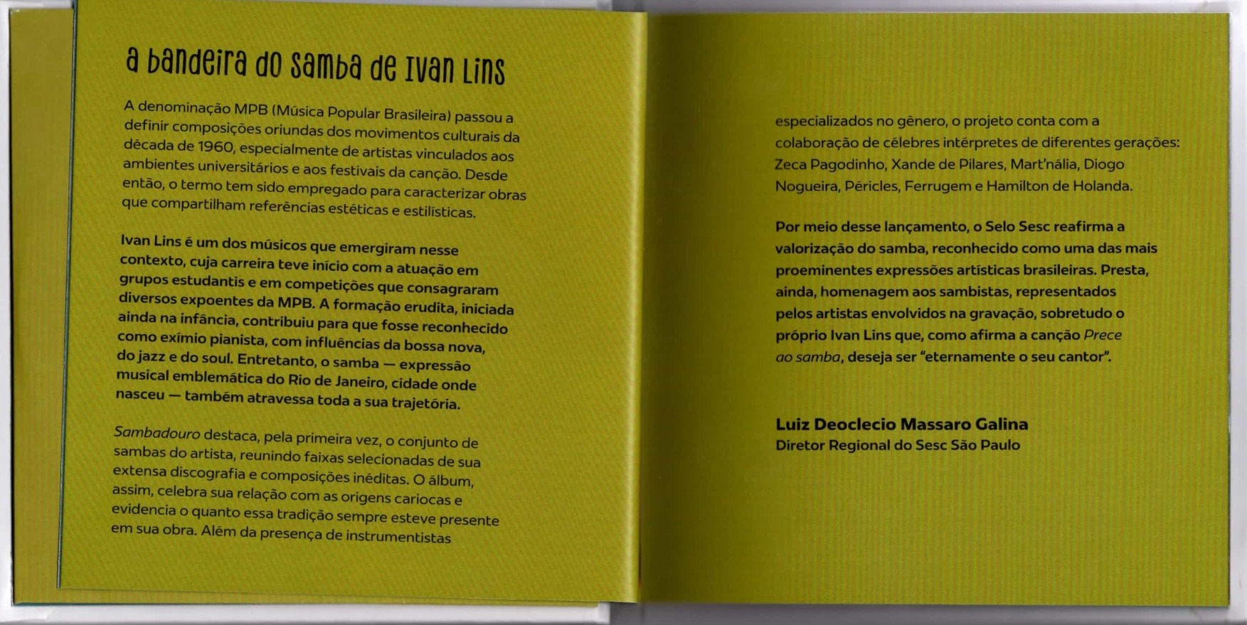 Ivan Lins - Sambadouro encarte