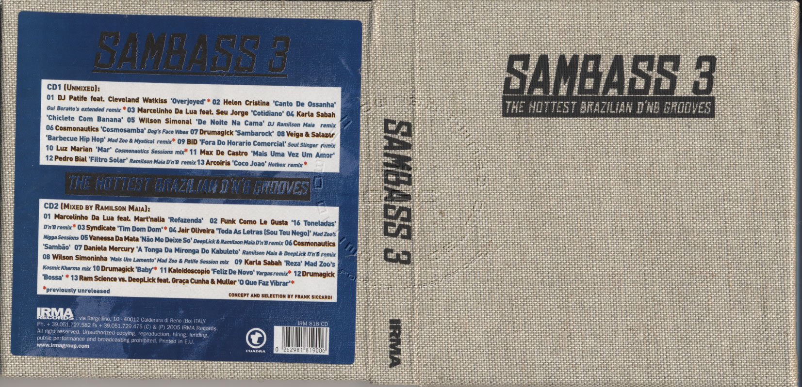 Sambass 3 (The Hottest Brazilian D'n'B Grooves) encarte